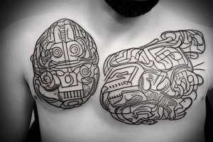 Algorithmic brain like a cpu for an intraday trader tattoo idea