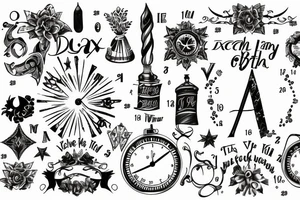 draw the date of birth in Roman numerals December 5, 2007 tattoo idea