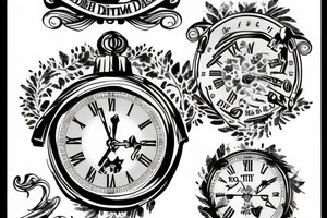 draw the date of birth in Roman numerals December 5, 2007 tattoo idea