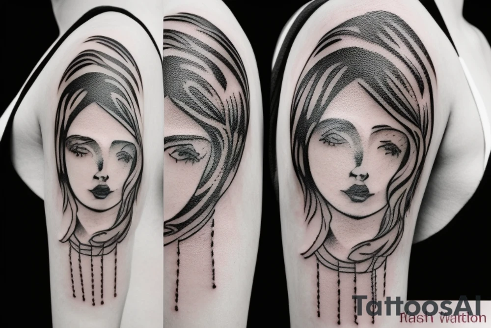 Broken sand glass tattoo idea