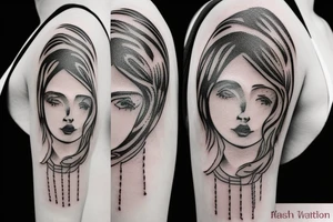 Broken sand glass tattoo idea