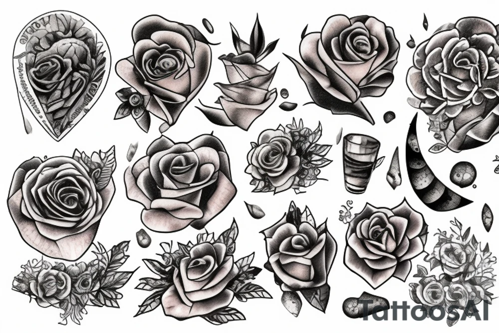 Broken sand glass tattoo idea
