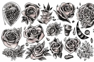 Broken sand glass tattoo idea