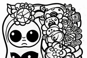russian doll, outside happy, inside crying tattoo idea