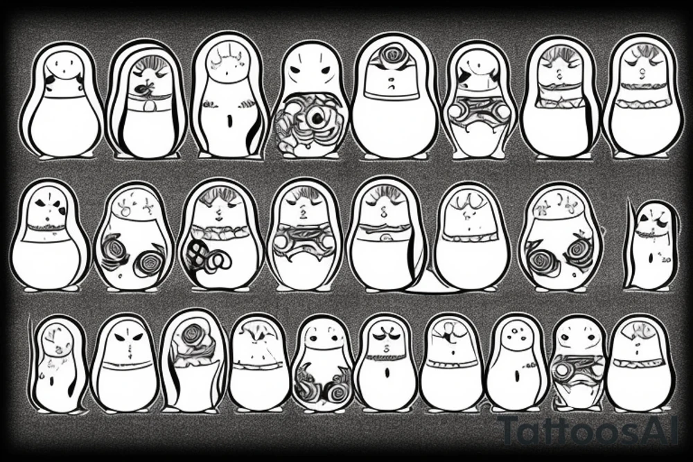 russian doll, outside happy, inside crying tattoo idea russian doll, outside happy, inside crying tattoo idea
