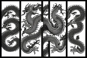 chinese style dragon surrounding an orb tattoo idea