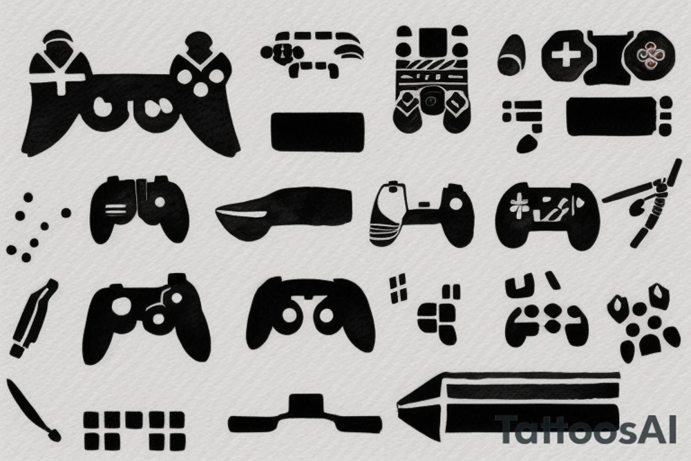 Video games controller tattoo idea