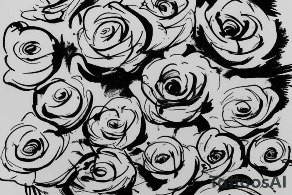 Andy Warhol sketches the flower from my garden tattoo idea