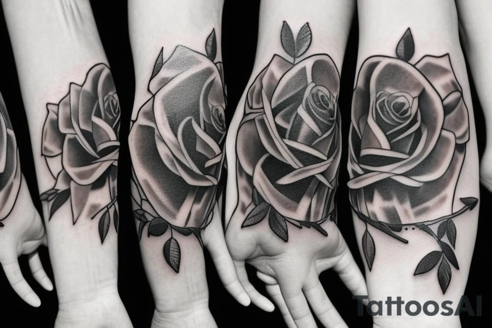 Says family first with rose dove and cross tattoo idea