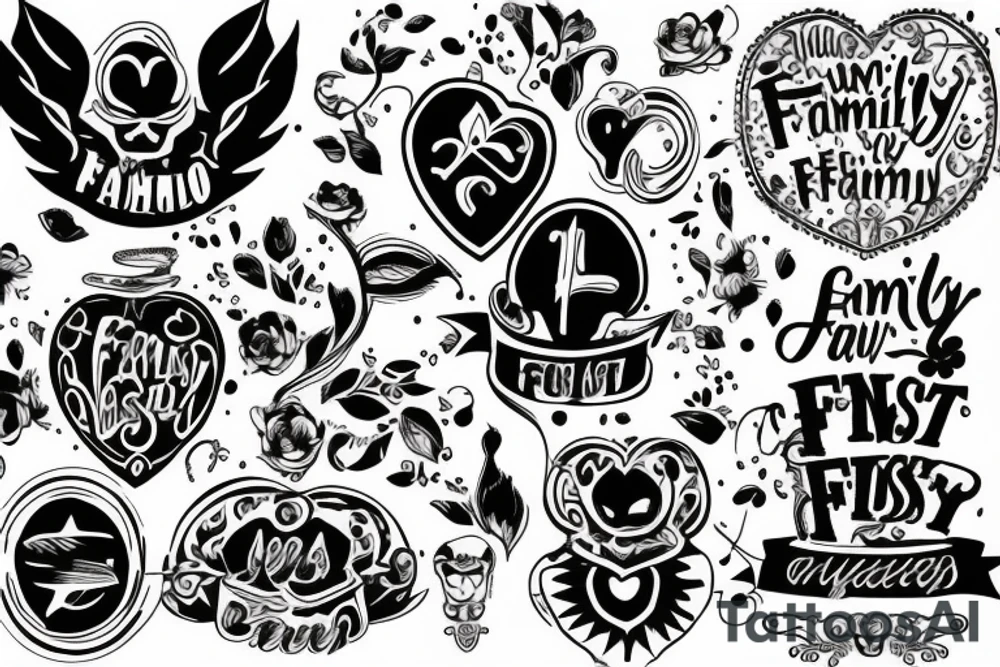 Says family first tattoo idea
