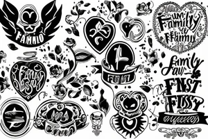 Says family first tattoo idea