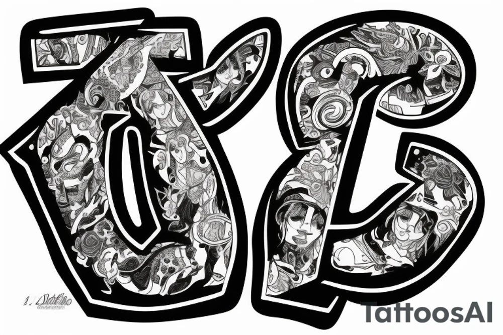 3 siblings with letters R, W, and M tattoo idea