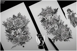 3 siblings with letters R, W, and M tattoo idea