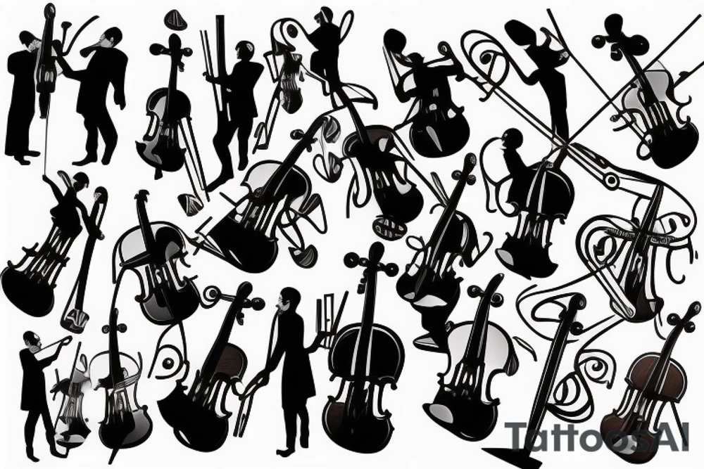 Violin tattoo idea