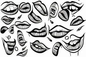 Lips tattoo idea