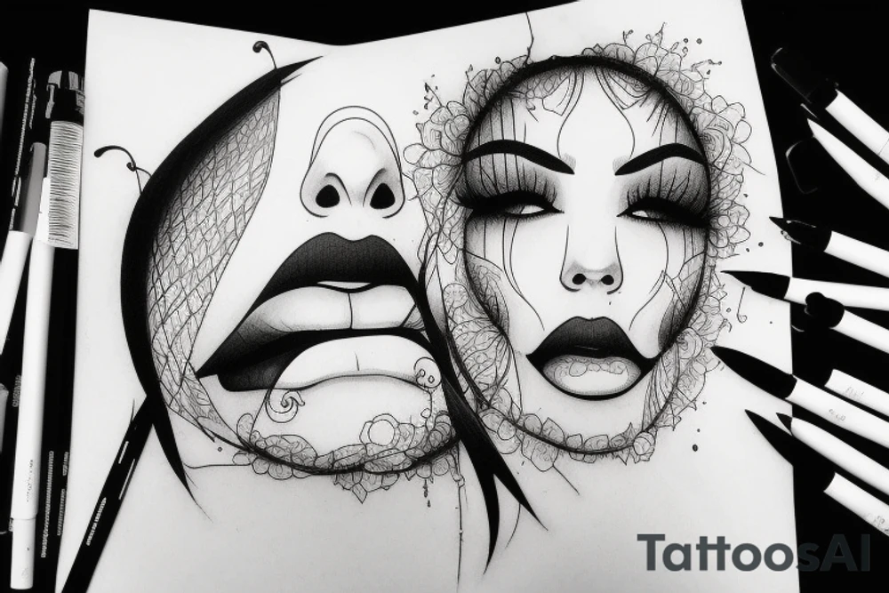 Lips tattoo idea