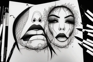 Lips tattoo idea