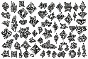 jewel cross，golden silver tattoo idea