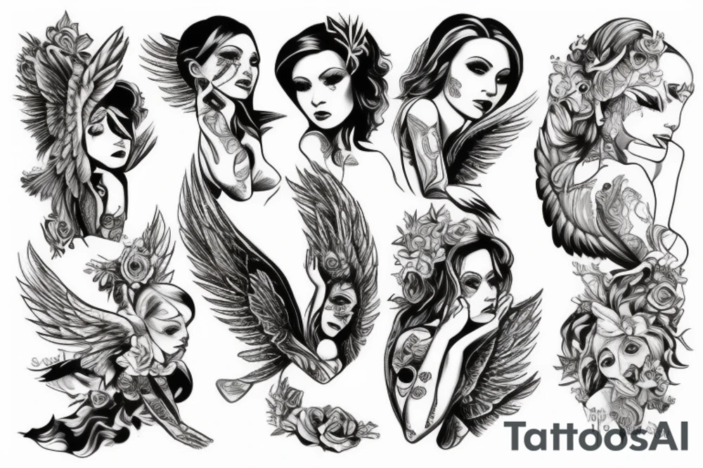 angel tattoo idea
