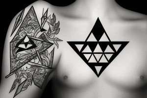 Triforce as part of the arrowhead of an arrow tattoo idea