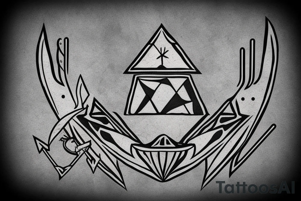 Triforce as part of the arrowhead of an arrow tattoo idea