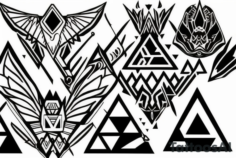 Triforce as part of an arrow tattoo idea