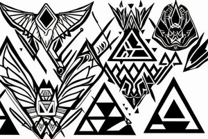 Triforce as part of an arrow tattoo idea