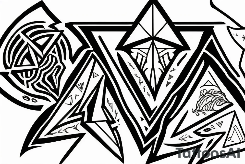 Triforce arrowhead tattoo idea
