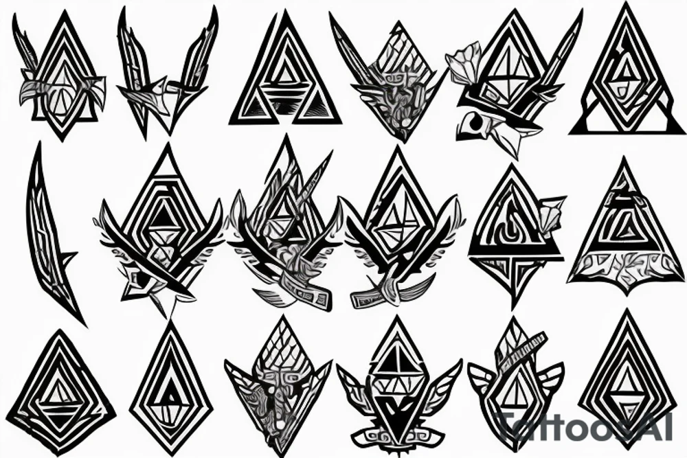Triforce arrowhead tattoo idea