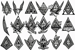 Triforce arrowhead tattoo idea