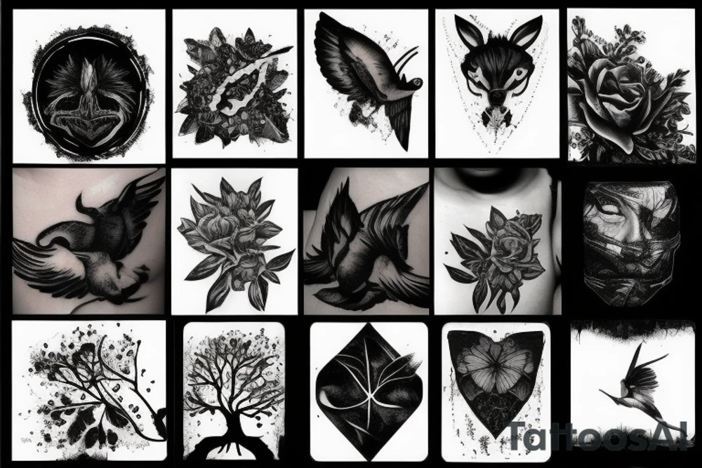 Nature with dark theme tattoo idea