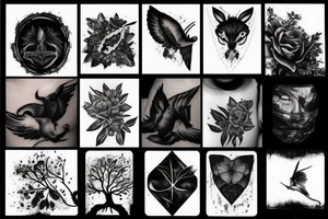 Nature with dark theme tattoo idea
