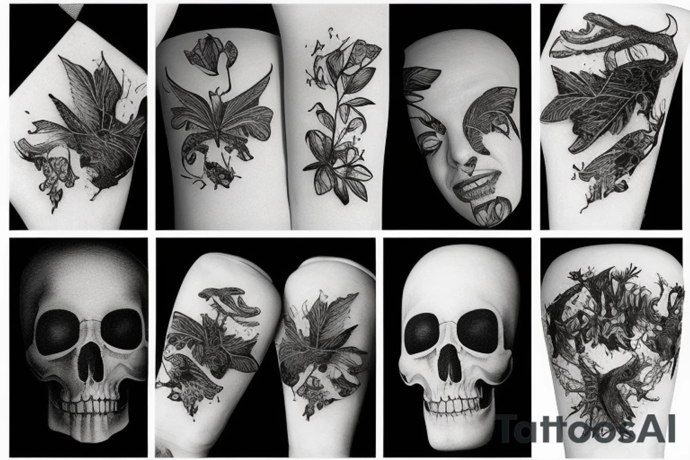 Nature with dark theme tattoo idea