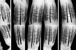 Forest with dark theme tattoo idea