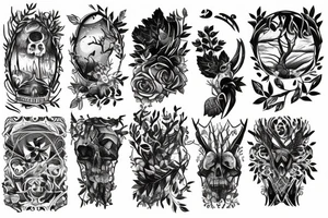 Forest with dark theme tattoo idea