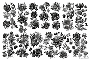 Flowers pouring from stomach tattoo idea