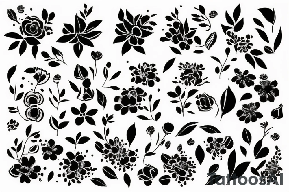 Flowers pouring from stomach tattoo idea