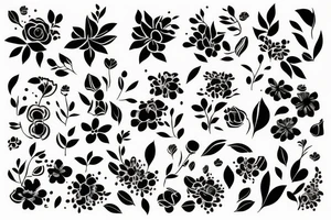 Flowers pouring from stomach tattoo idea