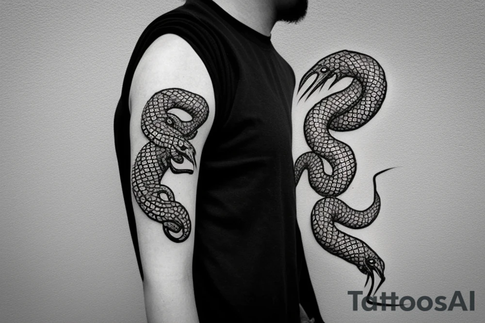 two snakes with hiraishin
kunai as negative space tattoo idea two snakes with hiraishin
kunai as negative space tattoo idea