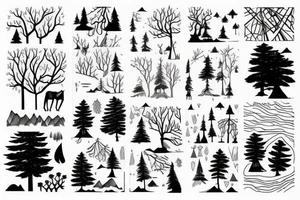 you kept looking but you can't find the woods, while you're hiding in the trees tattoo idea