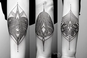 copper and crystal tribe tattoo idea