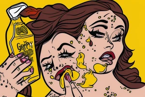 Gypsy woman crying with mustard on her mouth tattoo idea