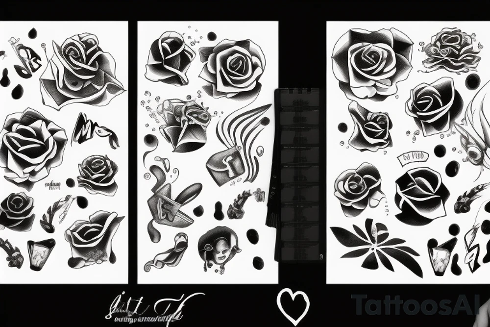 Liquid extends beyond the rectangle tattoo idea
