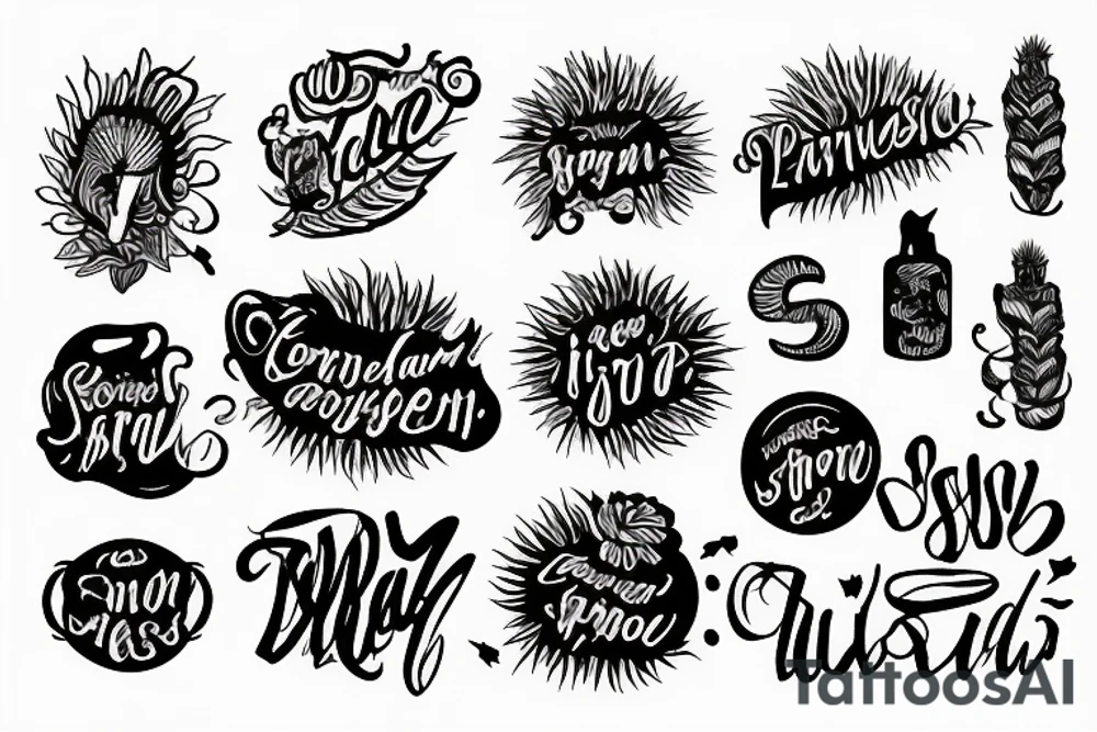 Cornflower, sunset, old-school lettering tattoo idea