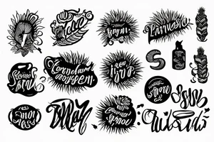 Cornflower, sunset, old-school lettering tattoo idea