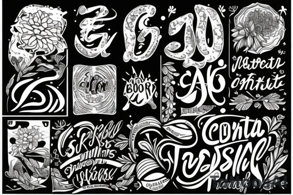 Cornflower, sunset, old-school lettering tattoo idea