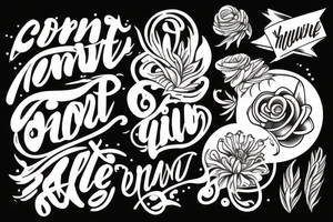 Cornflower, sunset, old-school lettering tattoo idea