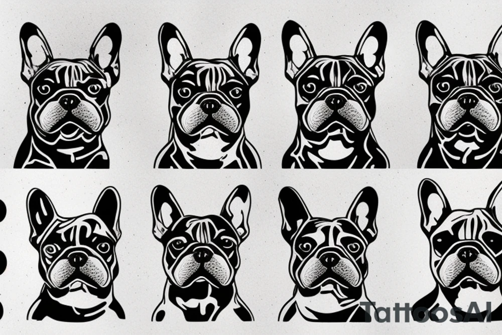 French bulldog tattoo idea