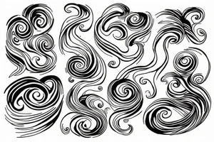 Swirl clouds tattoo idea