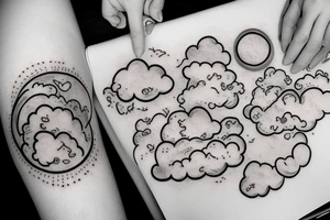 Fluffy clouds tattoo idea